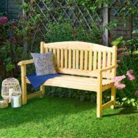 Forest Harvington Wooden Garden Bench 4â0 x 2â0 (1.22m x 0.60m)