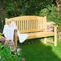 Forest Harvington Wooden Garden Bench 5â0 x 2â0 (1.52m x 0.60m)