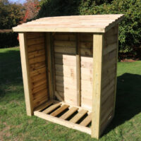Lebanon Wide Wooden Garden Log Store In Natural