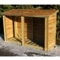 Lebanon Wooden Garden Double Log Store In Natural