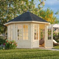 Palmako Veronica 3.4m x 3.4m Log Cabin (34mm) - 7 Windows