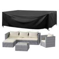 Garden Furniture Set 5PCS Rattan Modular Corner Sofa Set with Cover (2026 New Version) Grey