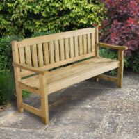 Forest Rosedene Wooden Garden Bench 5' x 2' (1.5m x 0.6m)